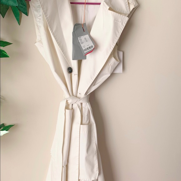 Lavia 18 white woman’s sleeveless trench coat new size 8 - Picture 6 of 9